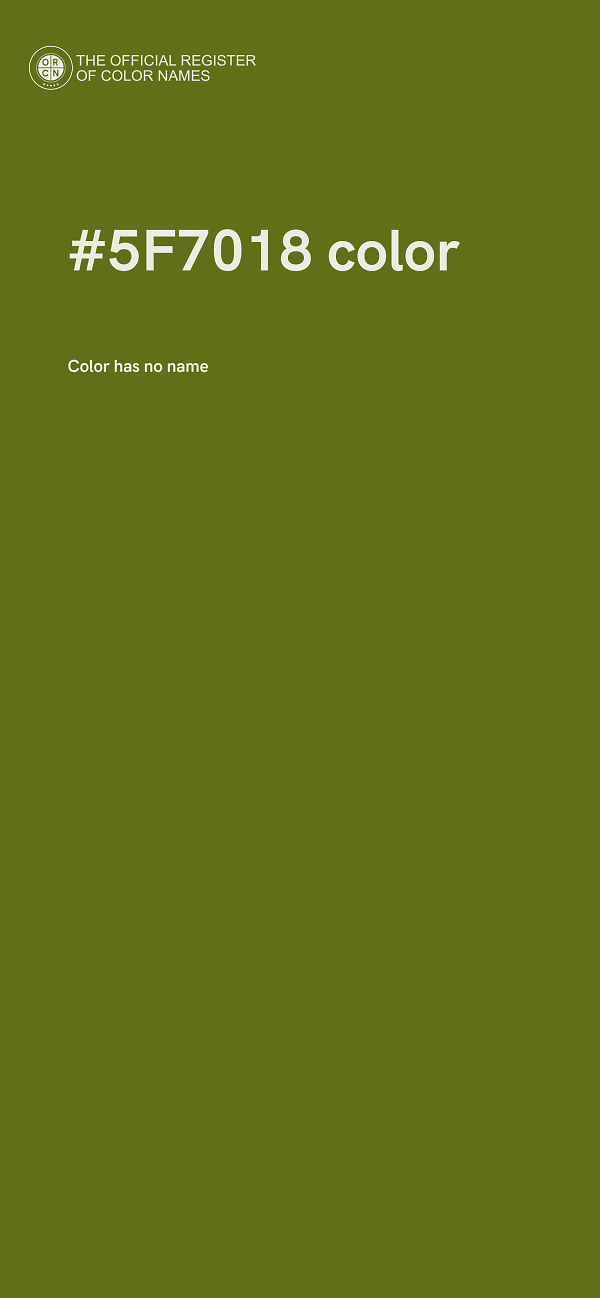 #5F7018 color image