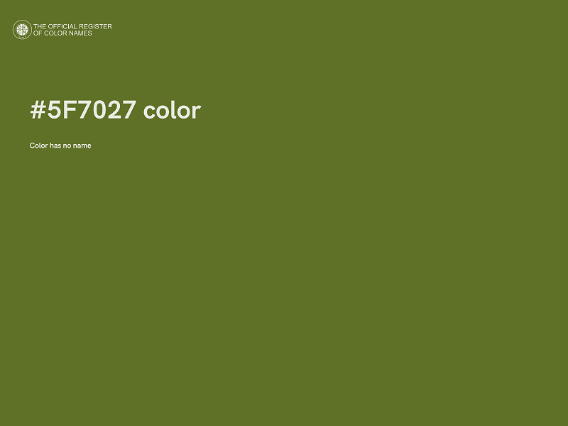 #5F7027 color image