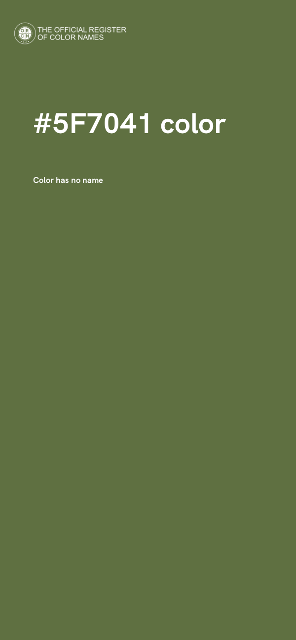 #5F7041 color image