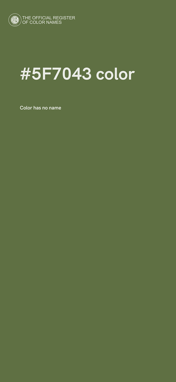 #5F7043 color image