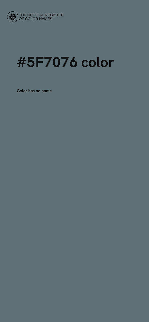 #5F7076 color image