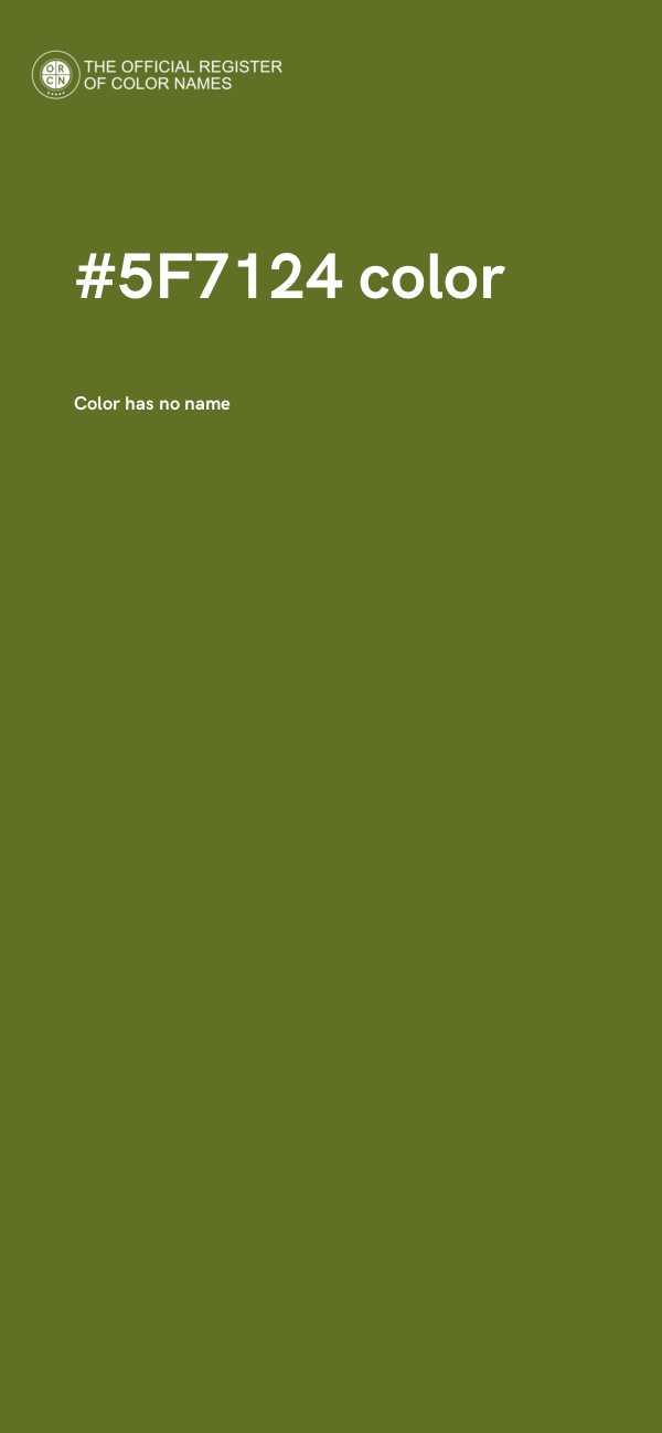 #5F7124 color image