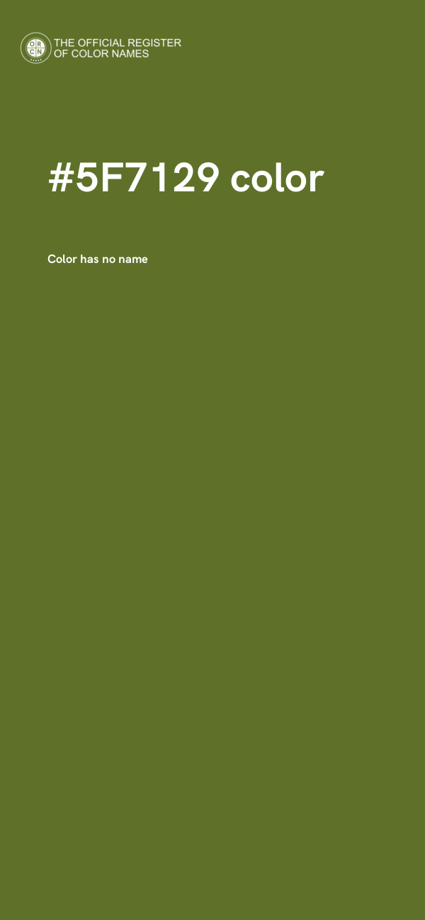 #5F7129 color image