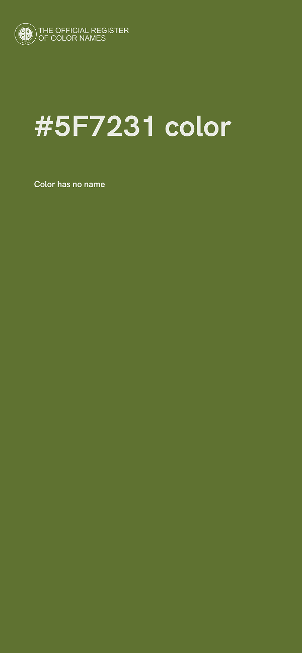 #5F7231 color image