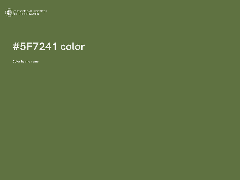 #5F7241 color image