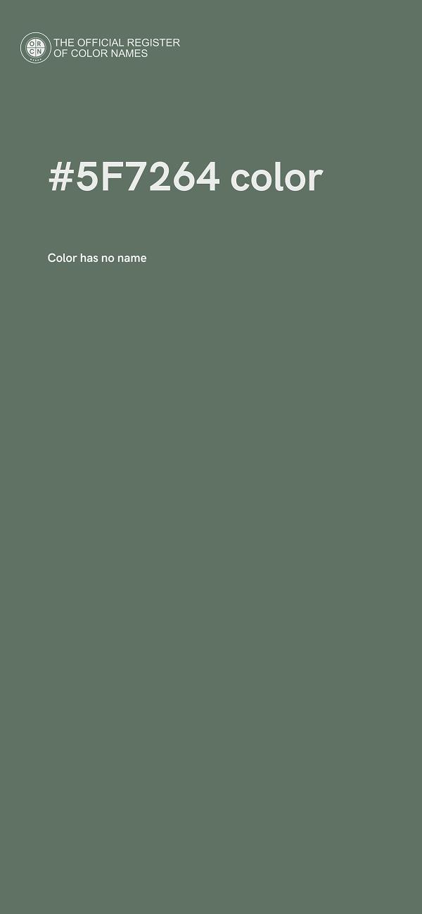 #5F7264 color image
