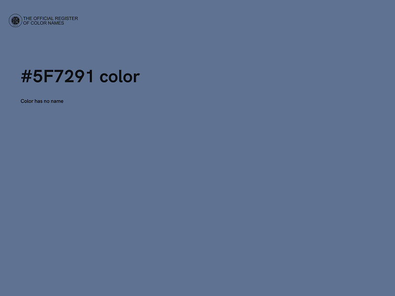 #5F7291 color image