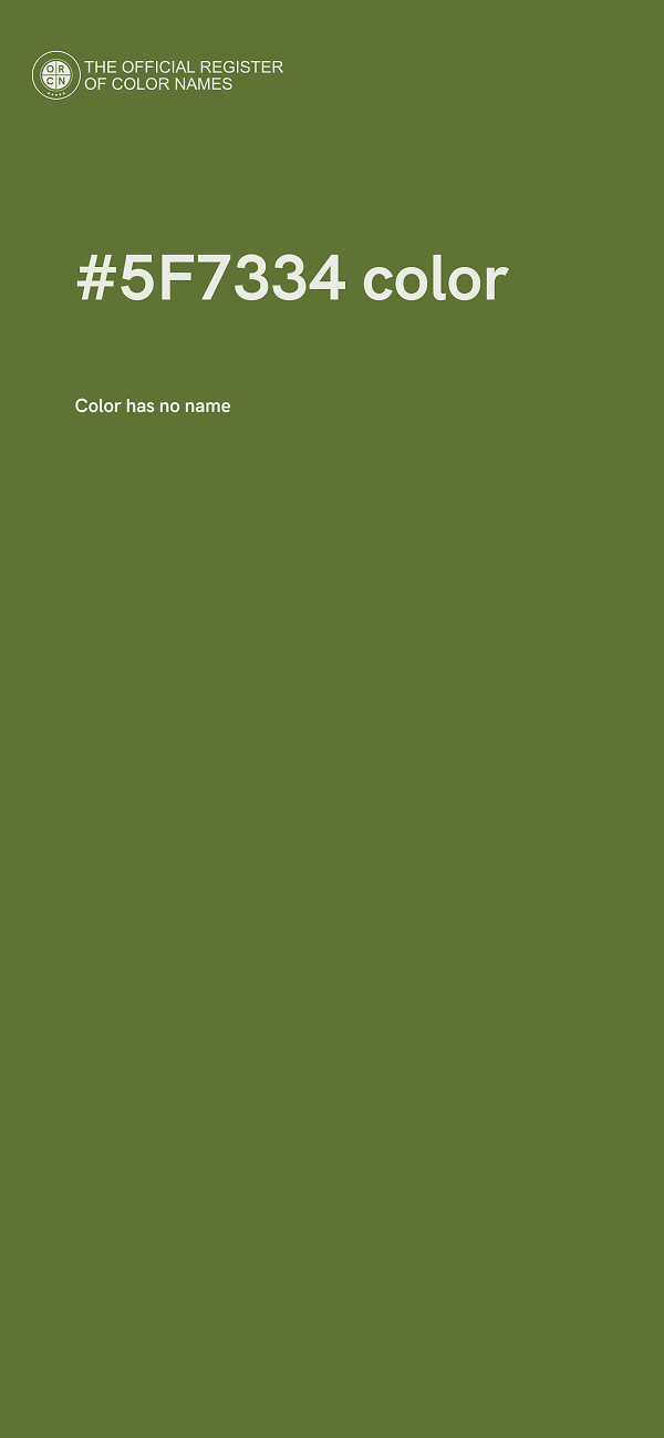 #5F7334 color image