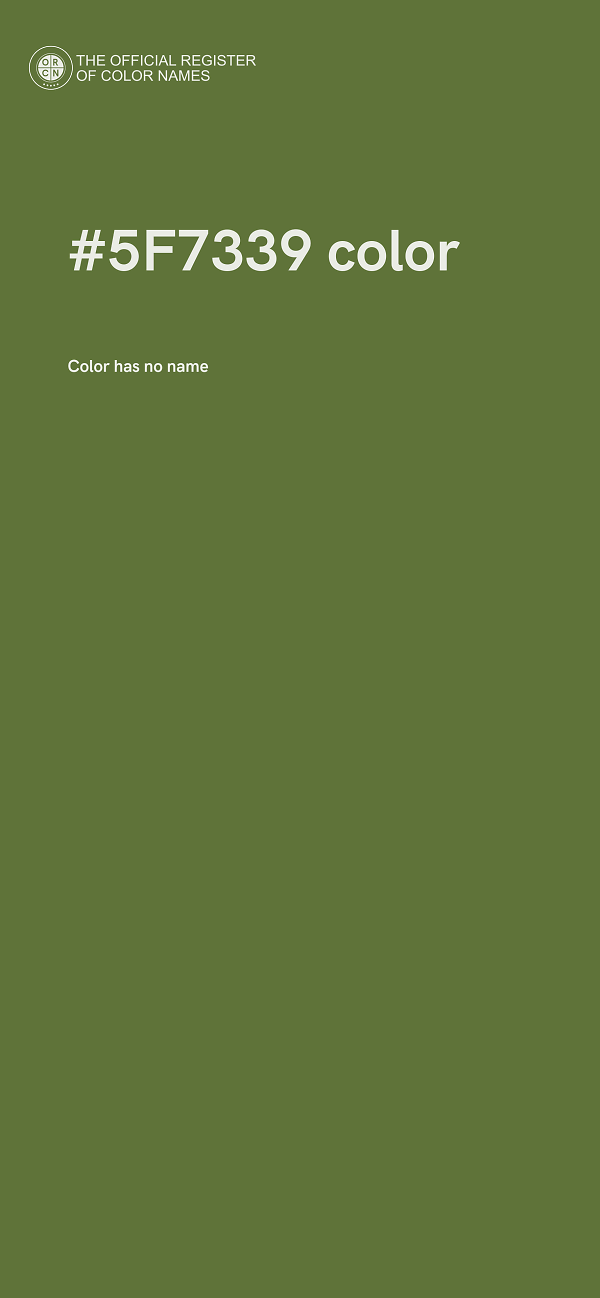 #5F7339 color image