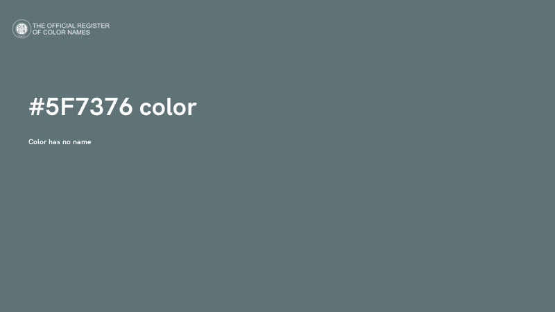 #5F7376 color image
