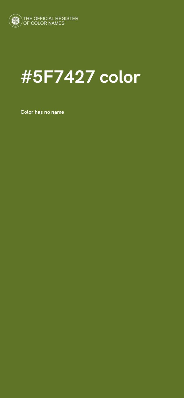 #5F7427 color image