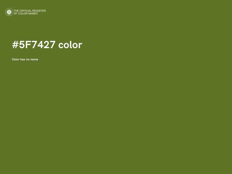 #5F7427 color image