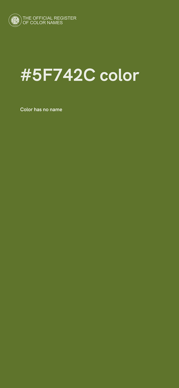 #5F742C color image
