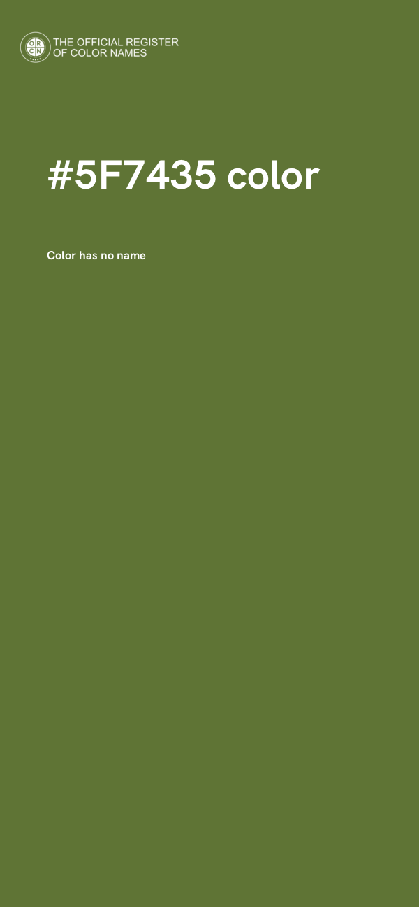 #5F7435 color image