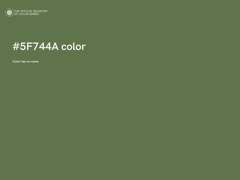 #5F744A color image