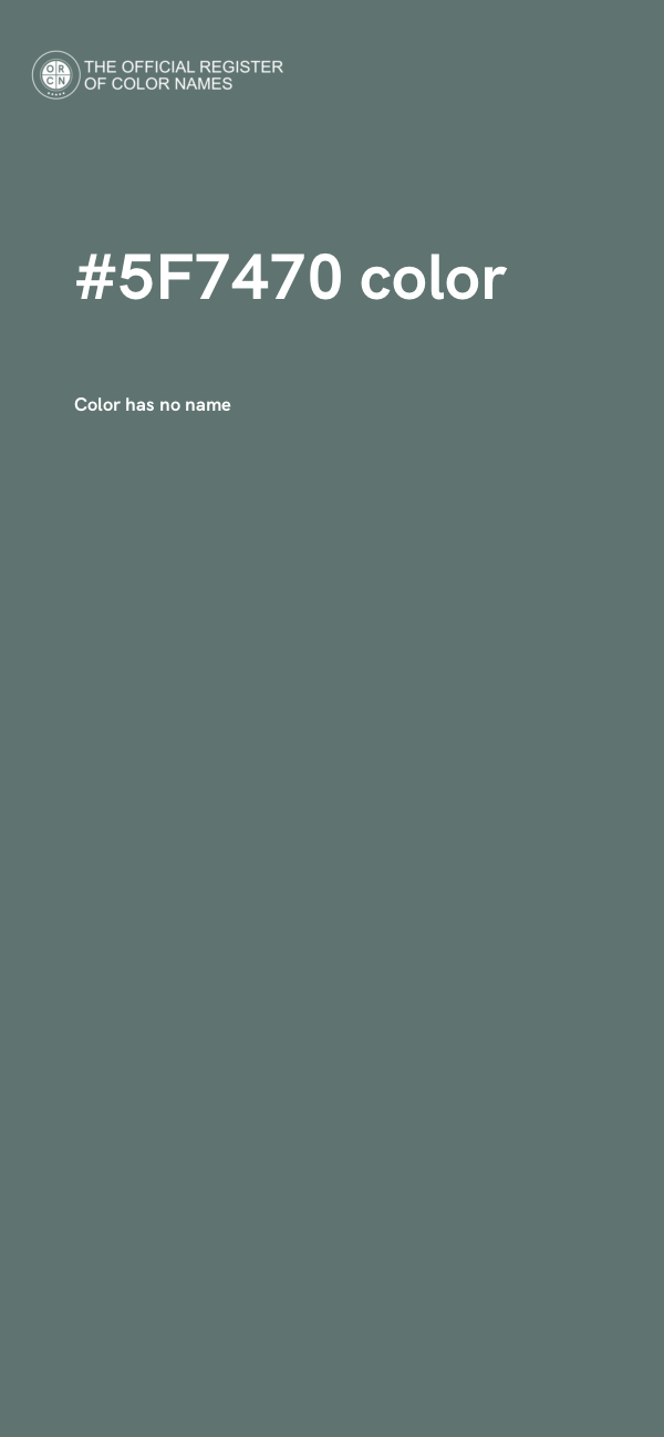 #5F7470 color image