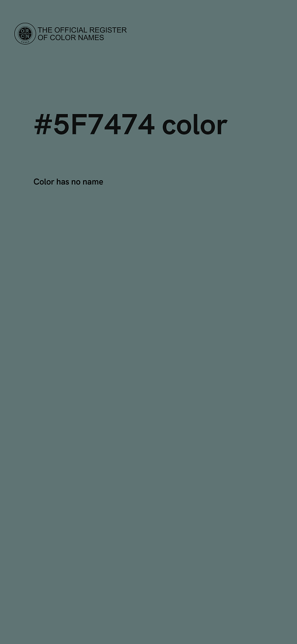 #5F7474 color image