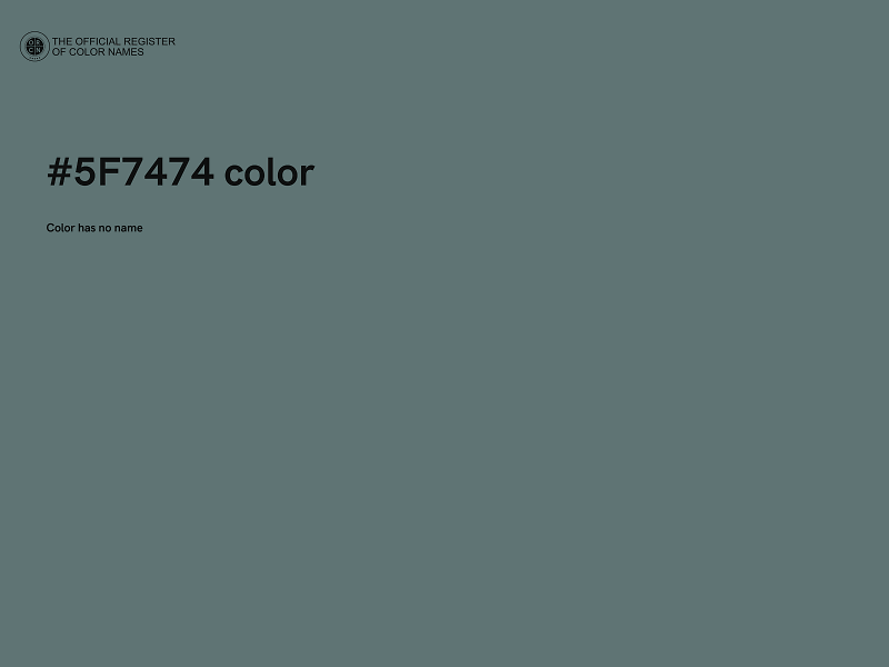 #5F7474 color image