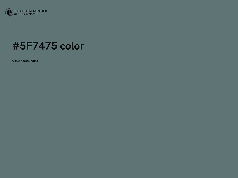 #5F7475 color image