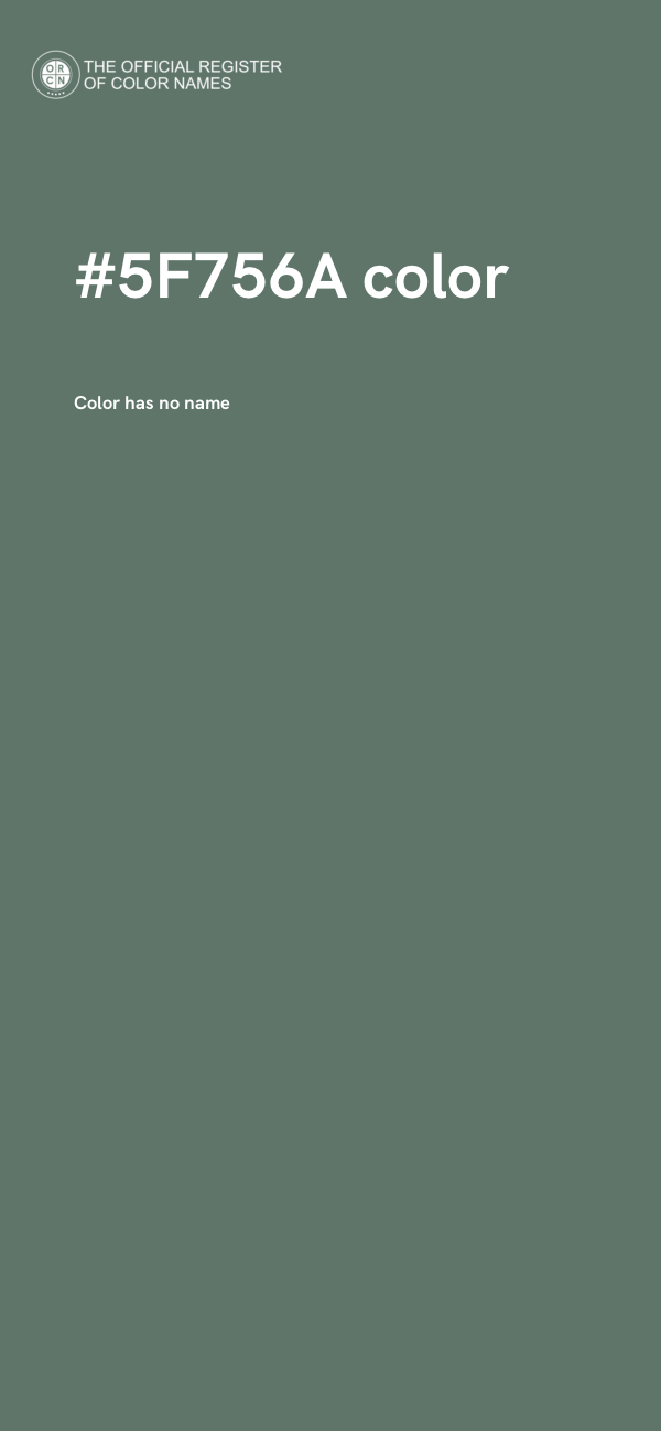 #5F756A color image
