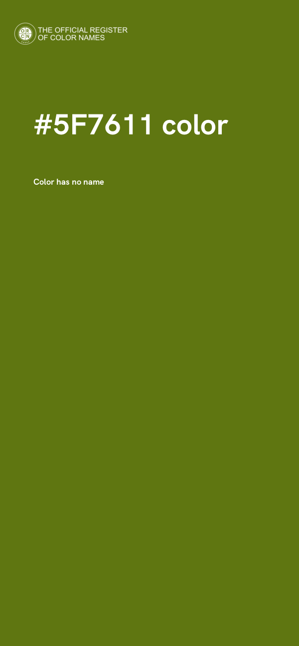 #5F7611 color image