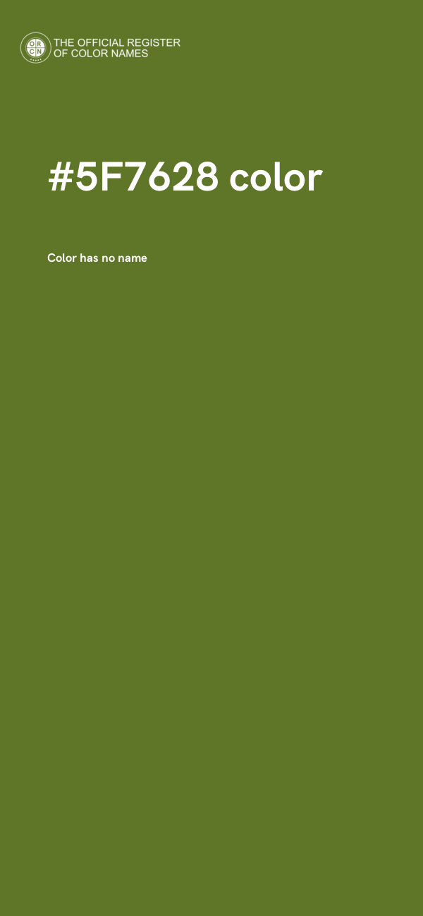 #5F7628 color image