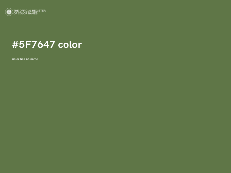 #5F7647 color image
