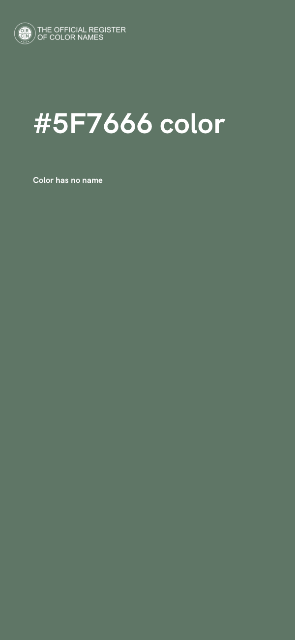 #5F7666 color image