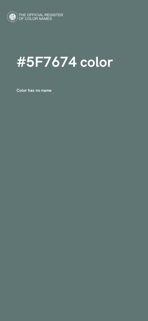 #5F7674 color image