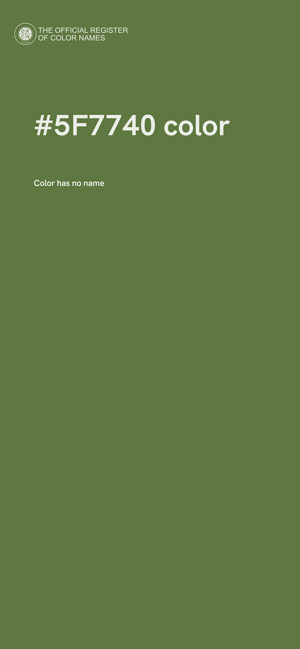 #5F7740 color image