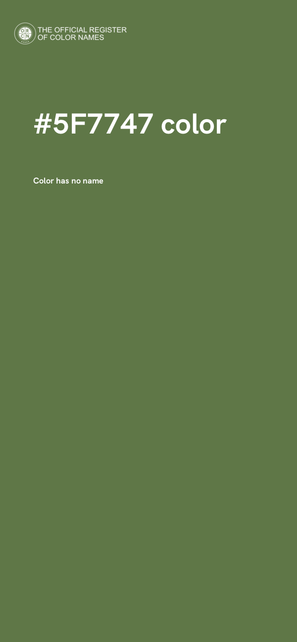 #5F7747 color image