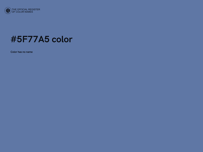 #5F77A5 color image