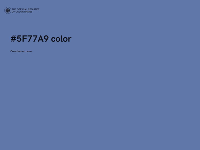 #5F77A9 color image