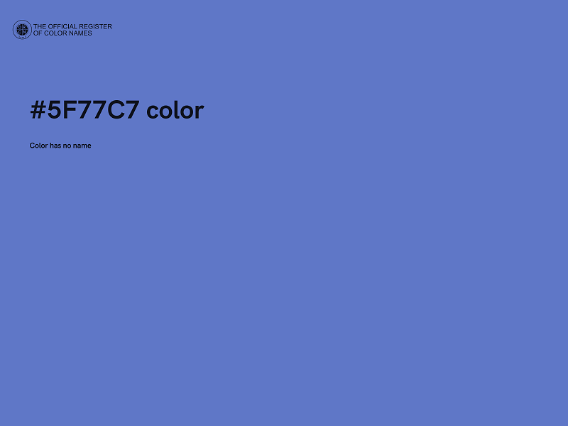 #5F77C7 color image