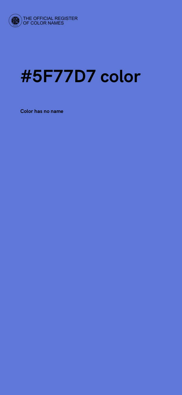 #5F77D7 color image