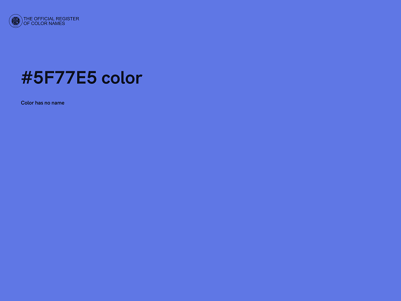 #5F77E5 color image