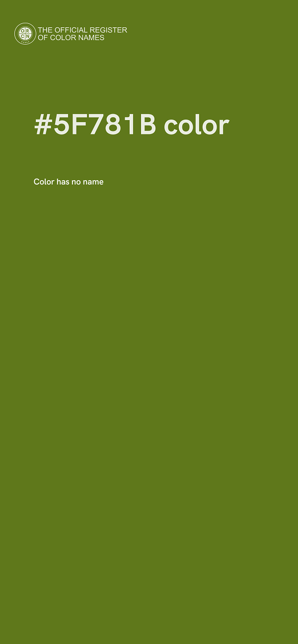 #5F781B color image