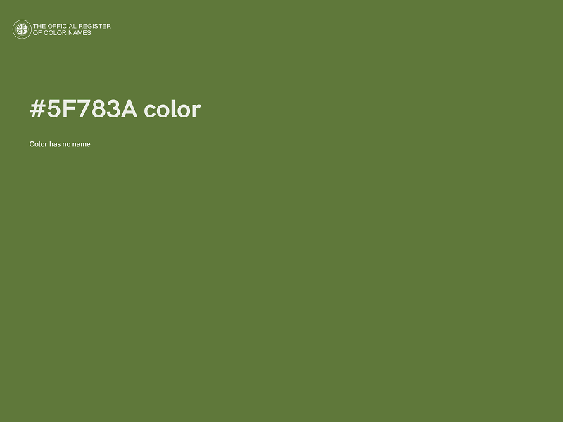 #5F783A color image