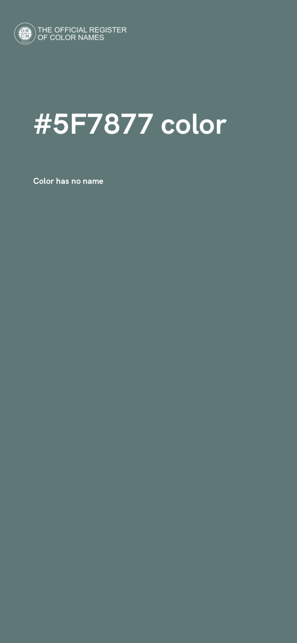 #5F7877 color image