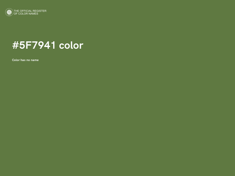 #5F7941 color image