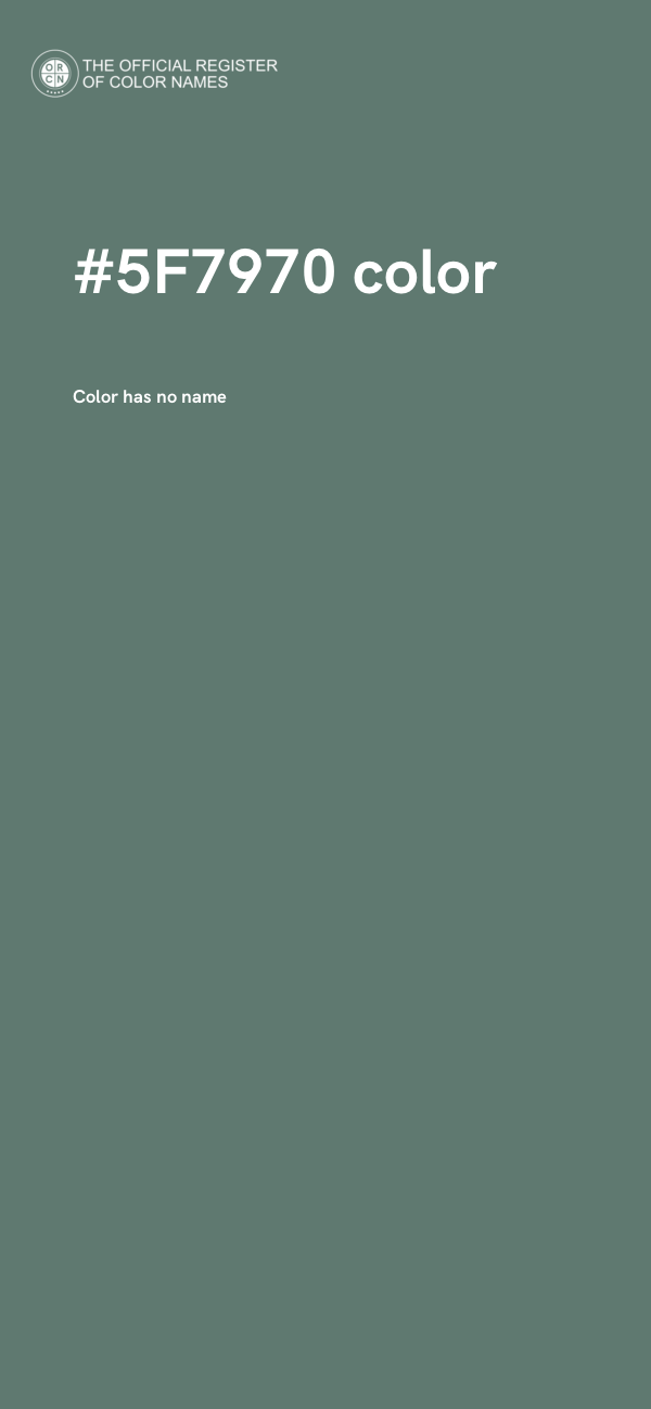 #5F7970 color image