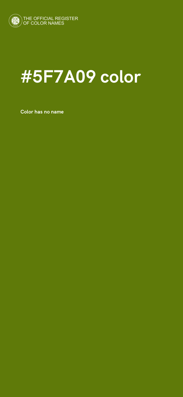 #5F7A09 color image