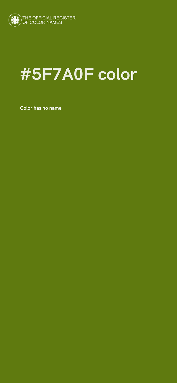 #5F7A0F color image