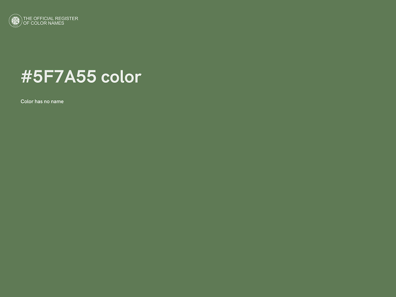 #5F7A55 color image