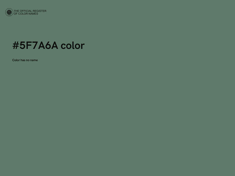 #5F7A6A color image