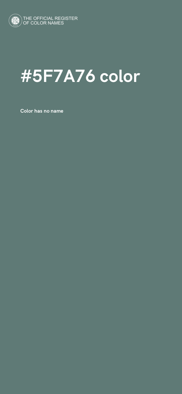 #5F7A76 color image
