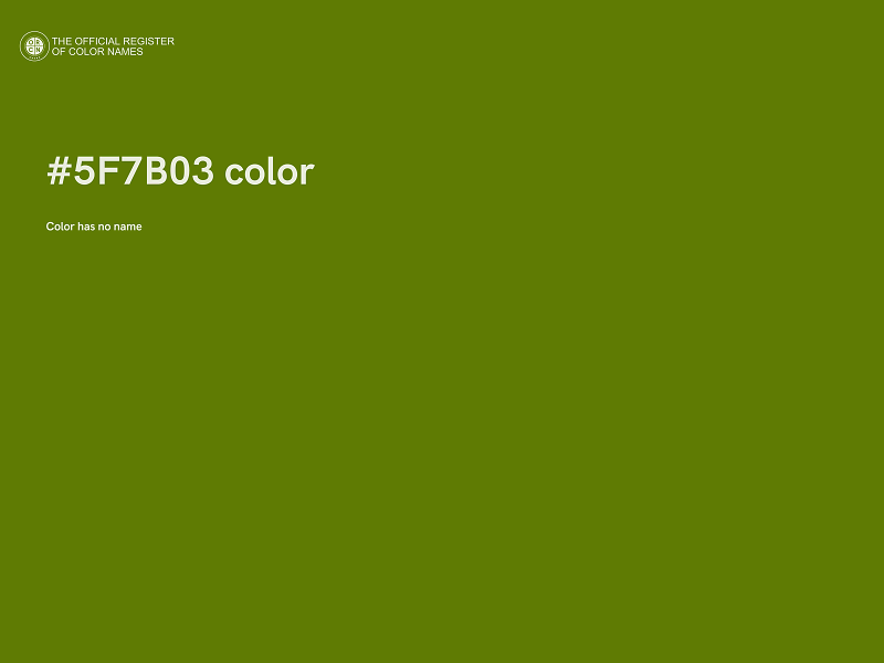 #5F7B03 color image
