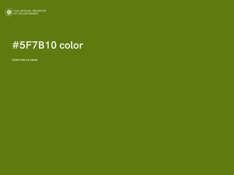 #5F7B10 color image