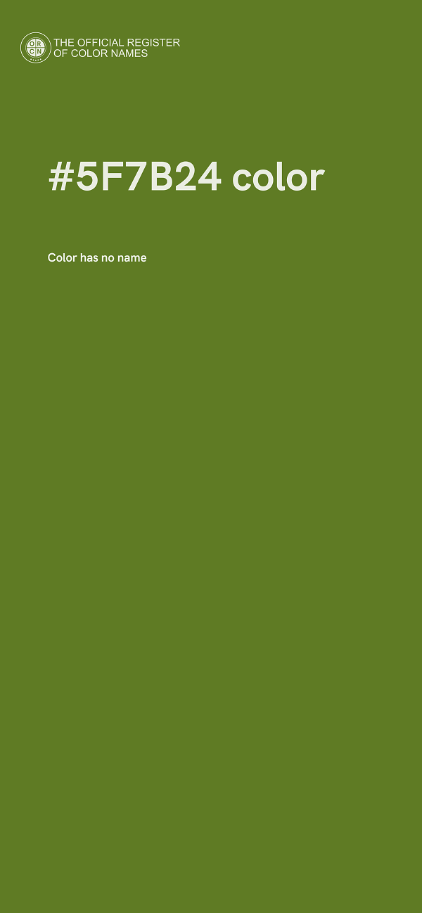 #5F7B24 color image