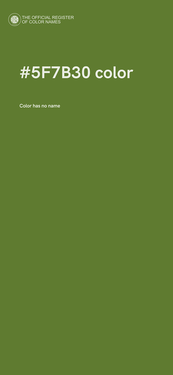 #5F7B30 color image